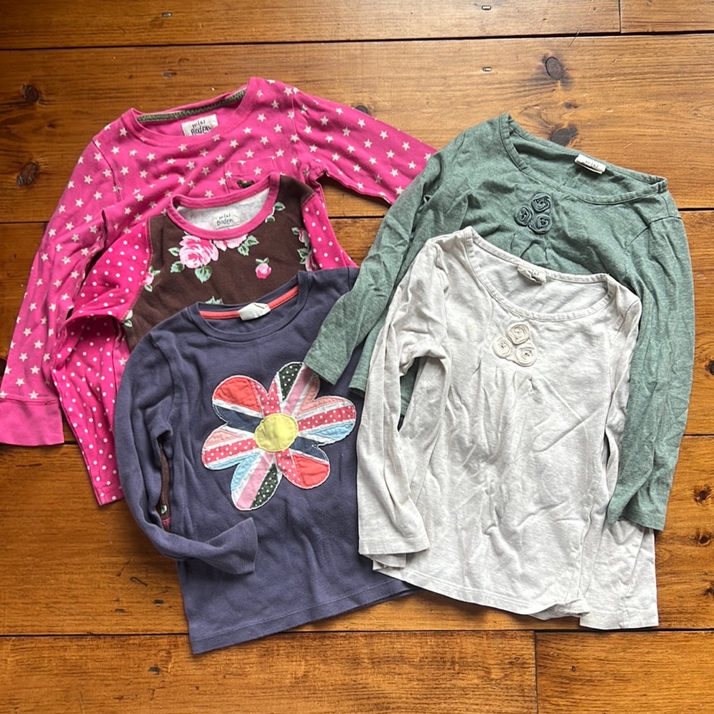 Mini Boden Lot 5 Long Sleeve TShirts 4T, 5T
